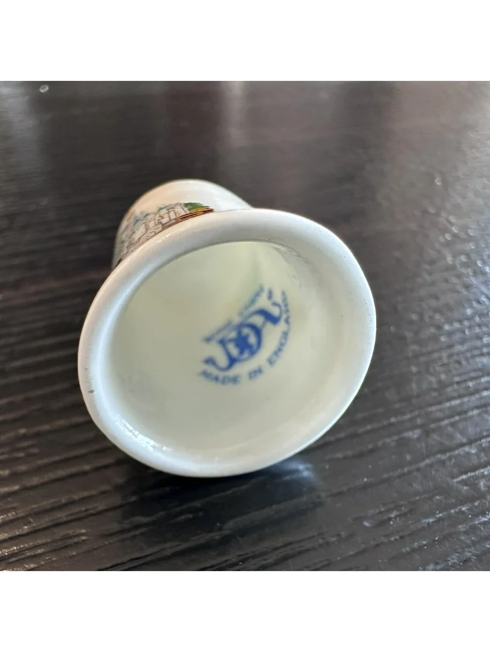 Vtg Disney Thimble Tinker Bell Disney World Cinderella Castle Bone China EUC
